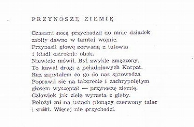 Zygmunt Flis Słupsk- Przynoszę Ziemię