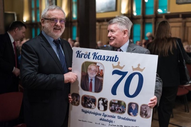 Gdańsk, Ratusz Staromiejski. Uroczystość 70. urodzin prof. Józefa Borzyszkowskiego. // Autor: Wojtek Jakubowski/www.gdansk.pl